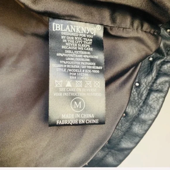 NWT Blank NYC Floral Painted Studded Moto Jacket - Picture 8 of 8